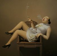 Pipe-Smoking Woman, No.116