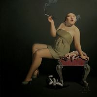 Pipe-Smoking Woman, No.127