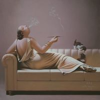 Pipe-Smoking Woman, No.128
