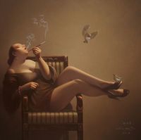 Pipe-Smoking Woman, No.129