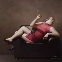 Pipe-Smoking Woman,No.96